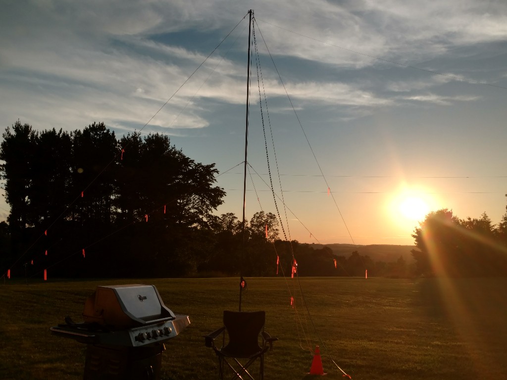 Sunset and antennas